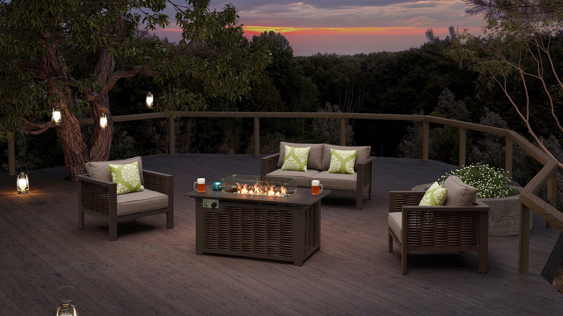 Candour Solace 3-Seater Sofa & Armchair Outdoor Set
