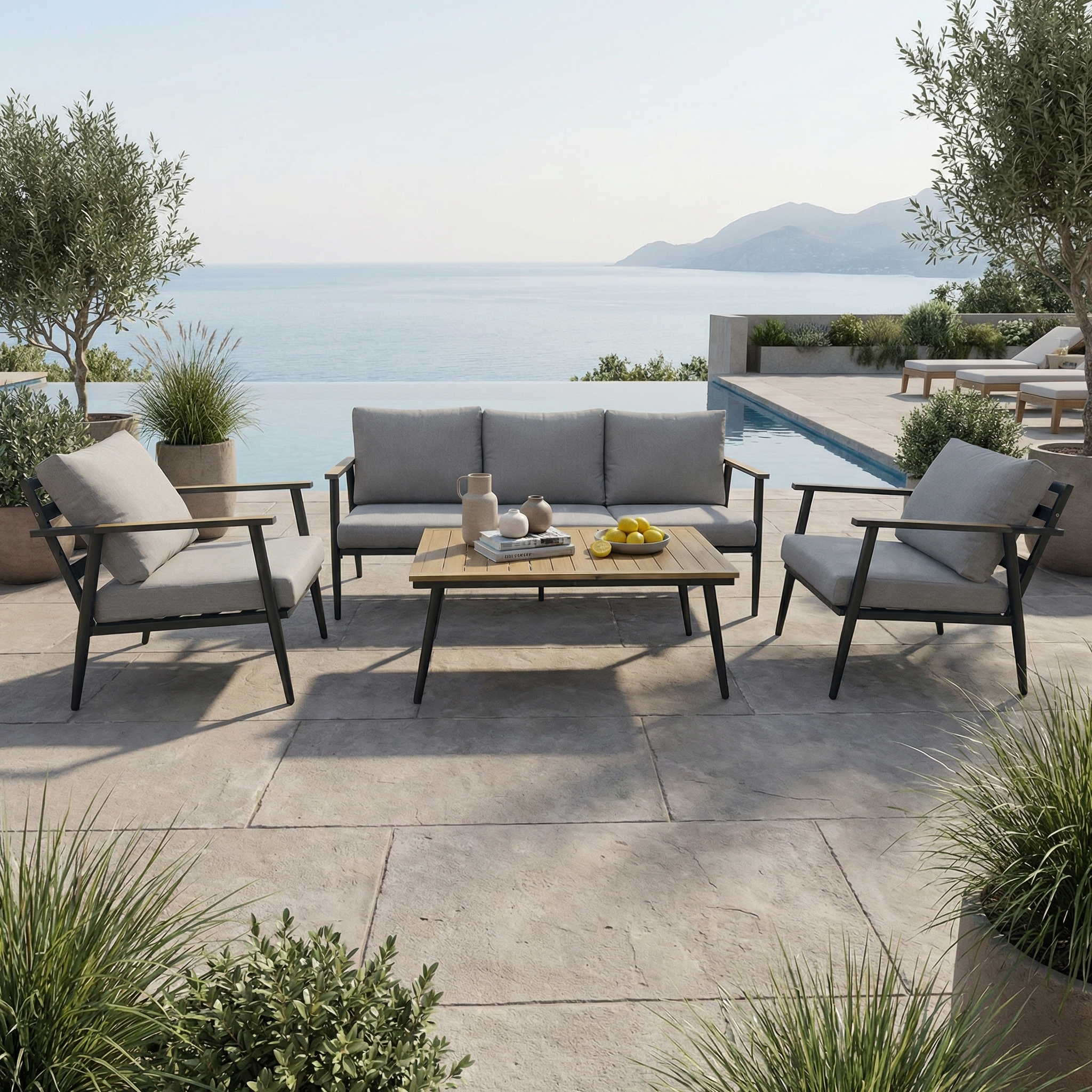 Candour Palermo 3-Seater Sofa & Armchair Outdoor Set