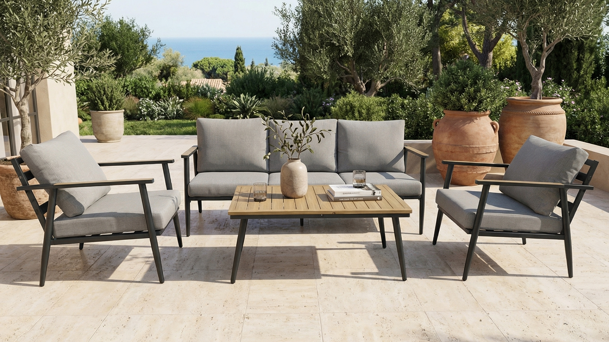 Candour Palermo 3-Seater Sofa & Armchair Outdoor Set