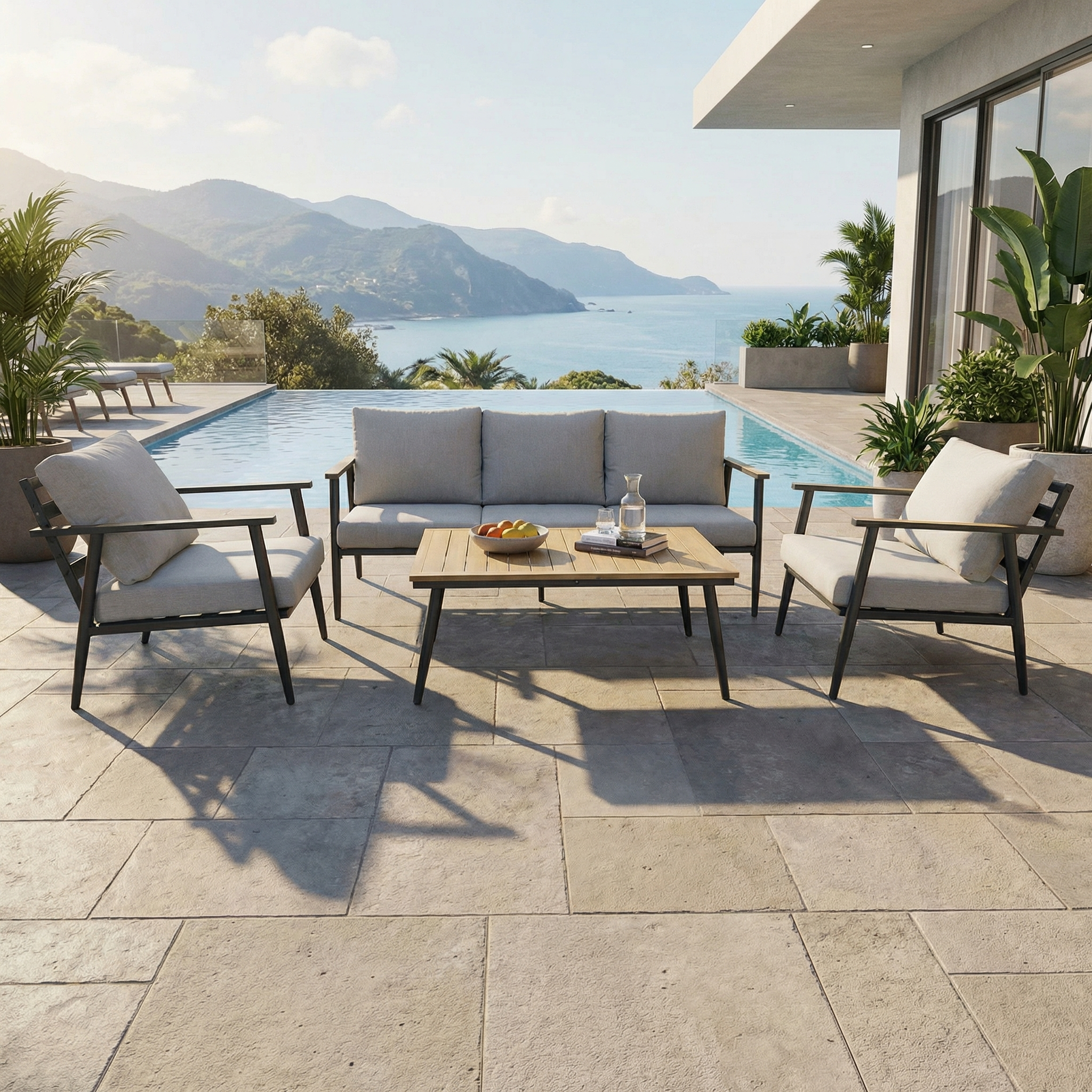 Candour Palermo 3-Seater Sofa & Armchair Outdoor Set