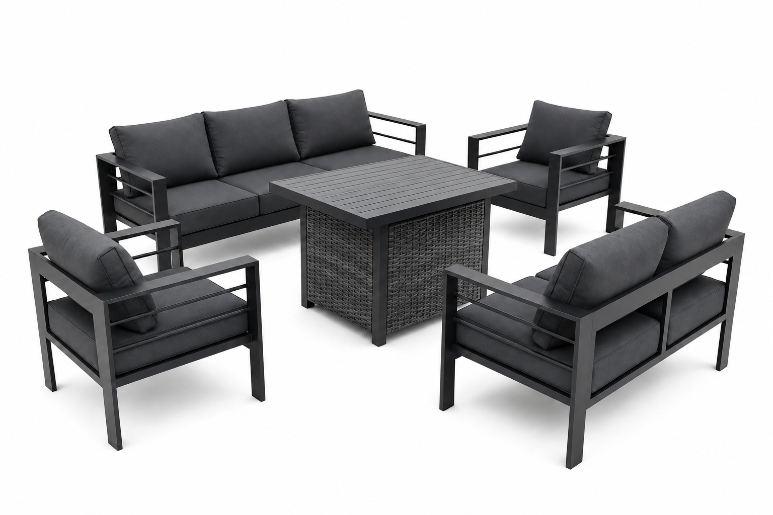 Candour Riviera 7-Seater Outdoor Lounge Dining Set