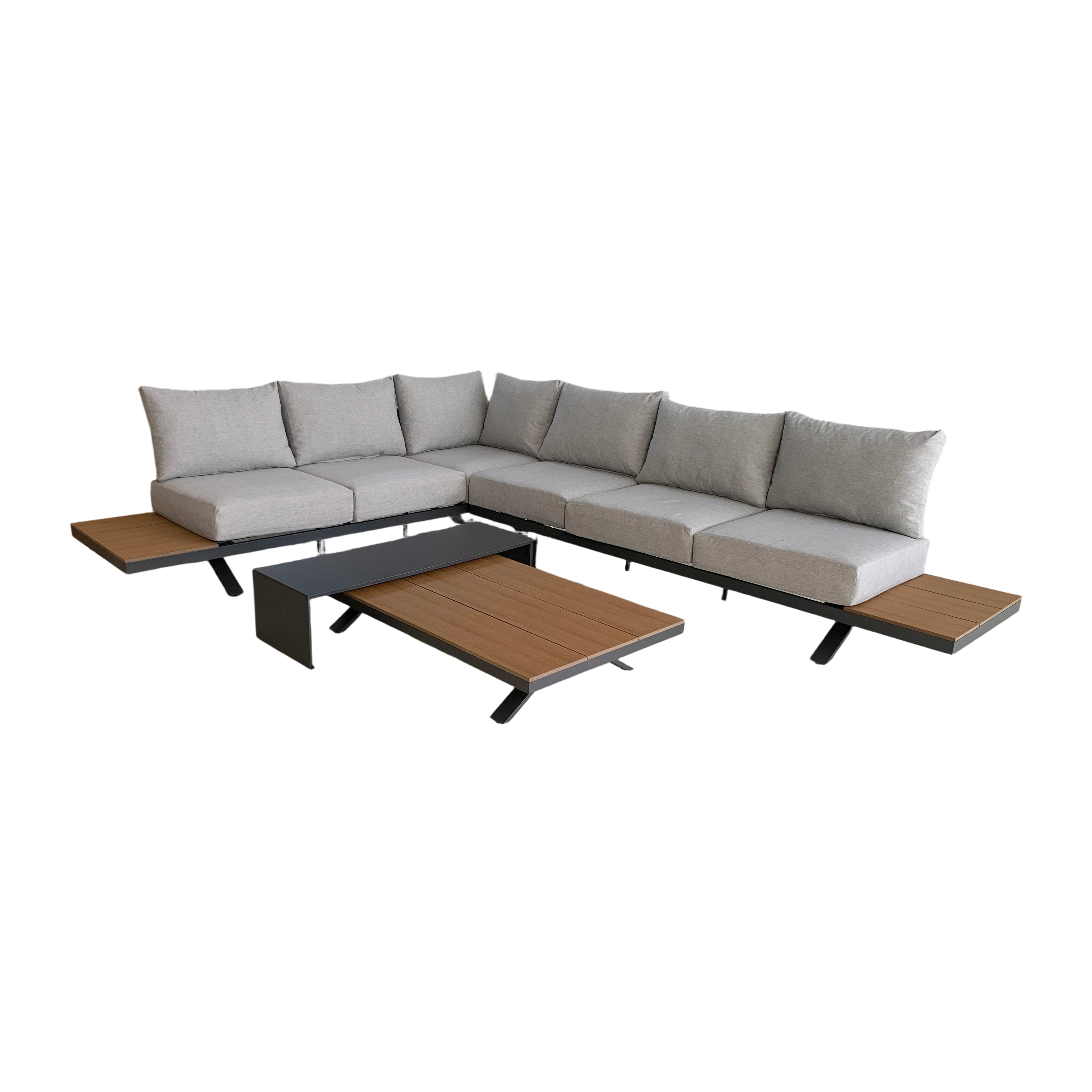Candour Santorini Aluminium & Polywood Corner Sofa Set