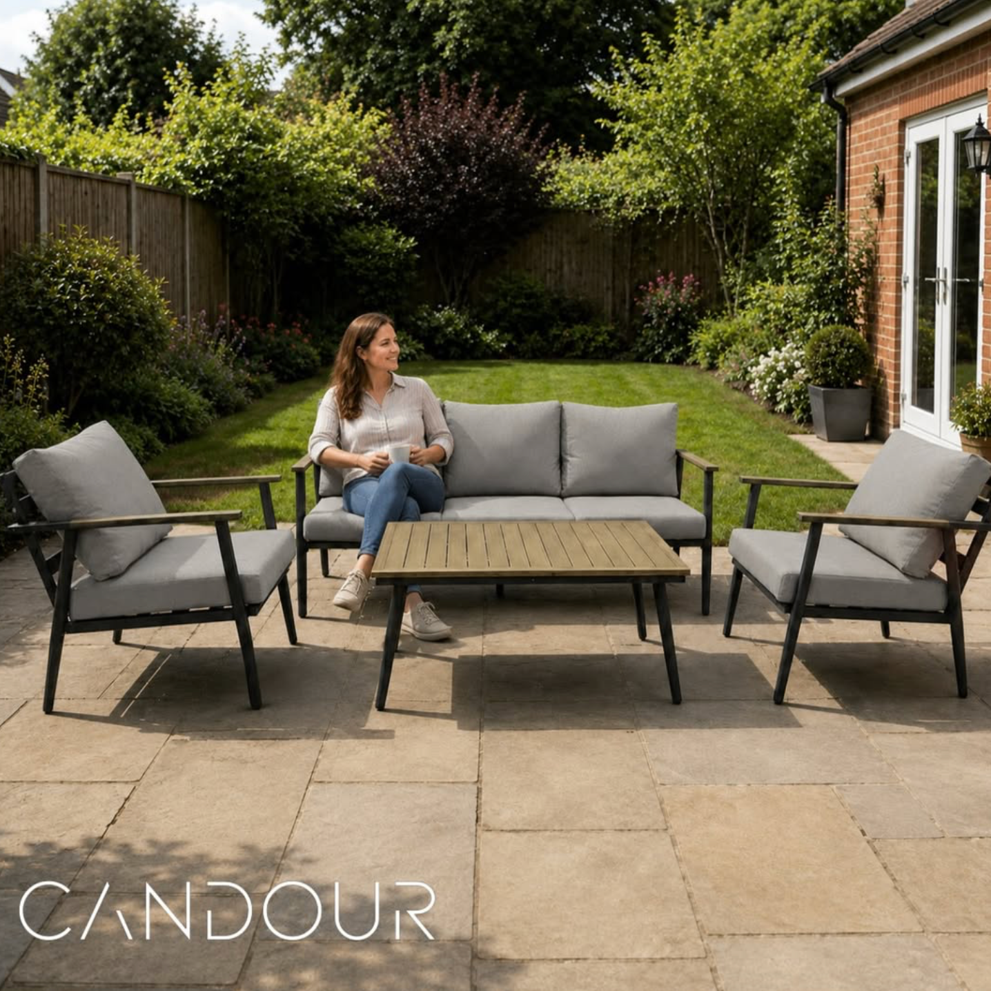 Candour Palermo 3-Seater Sofa & Armchair Outdoor Set