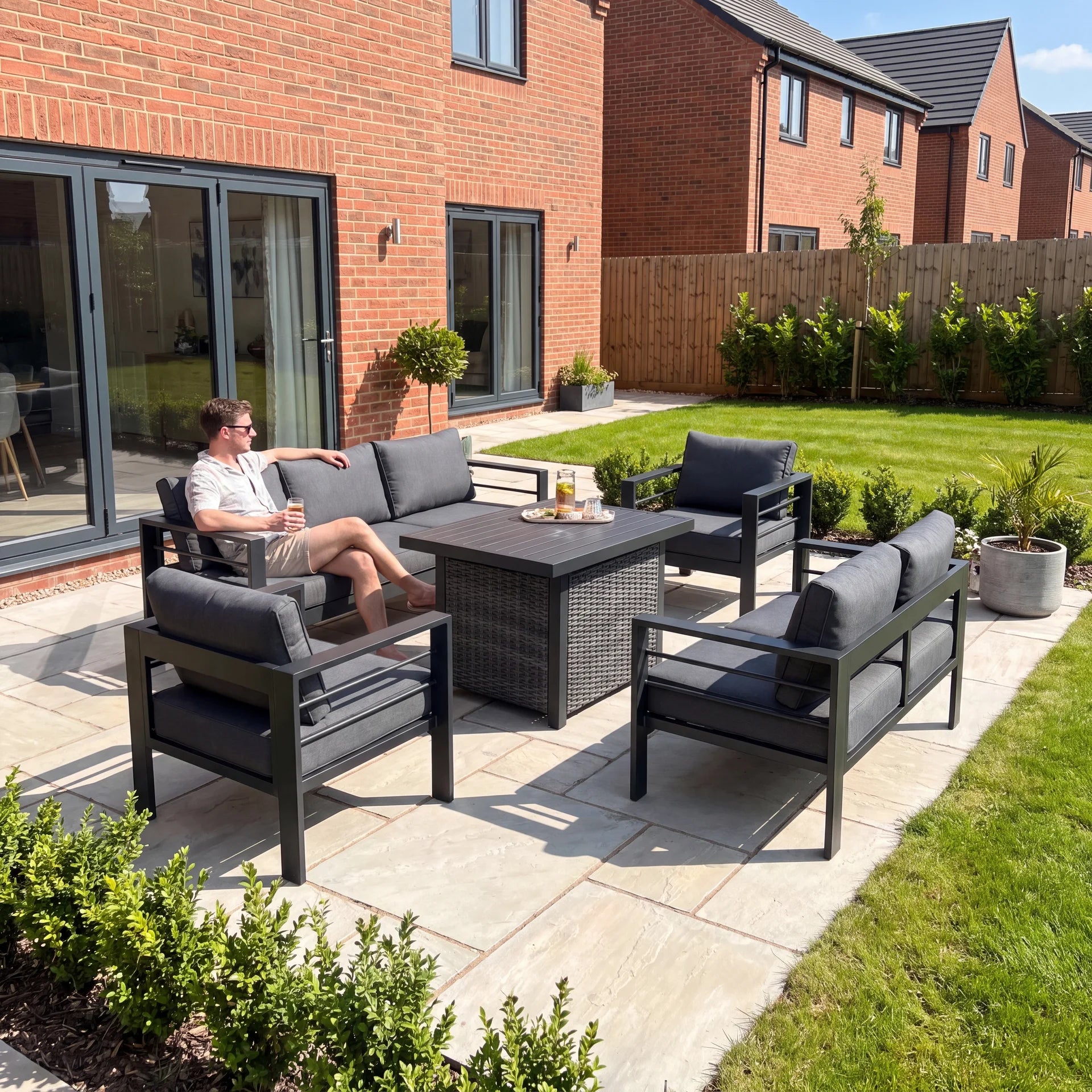 Candour Riviera 7-Seater Outdoor Lounge Dining Set