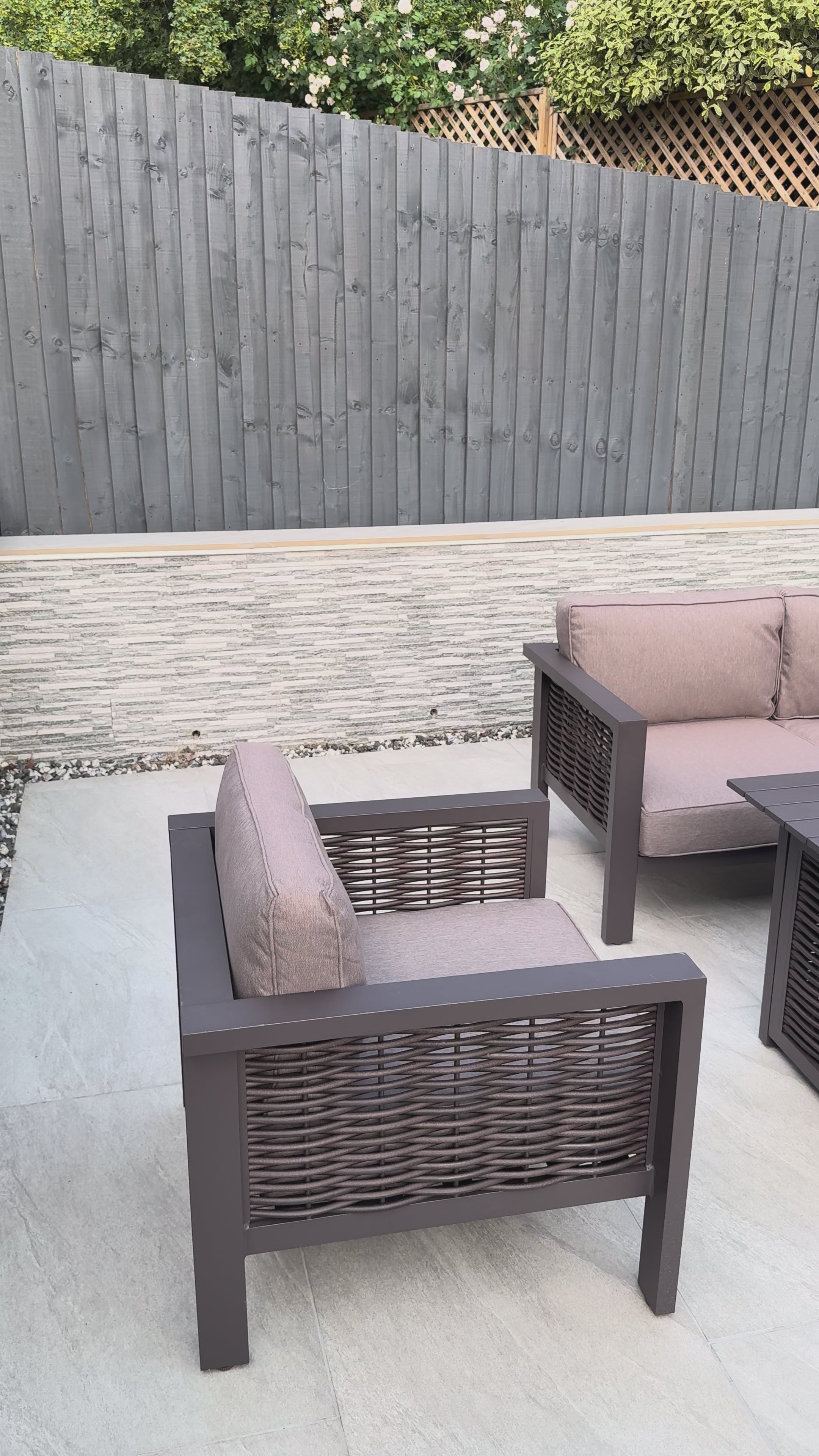 Candour Solace Firepit Sofa & Armchair Outdoor Lounge Set