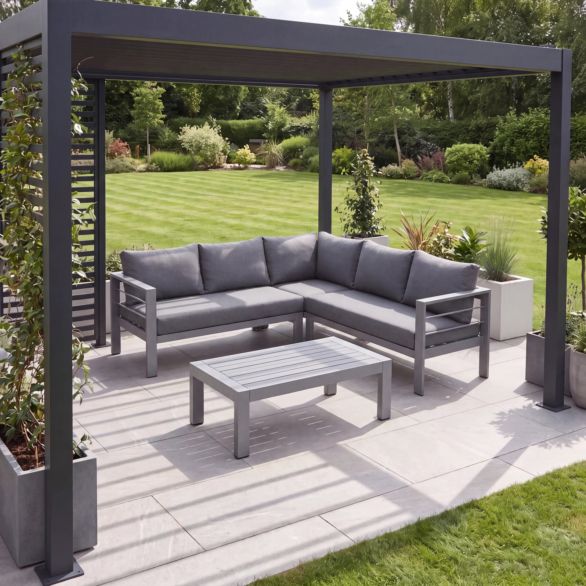Candour Ravello Aluminium Corner Sofa Lounge Set