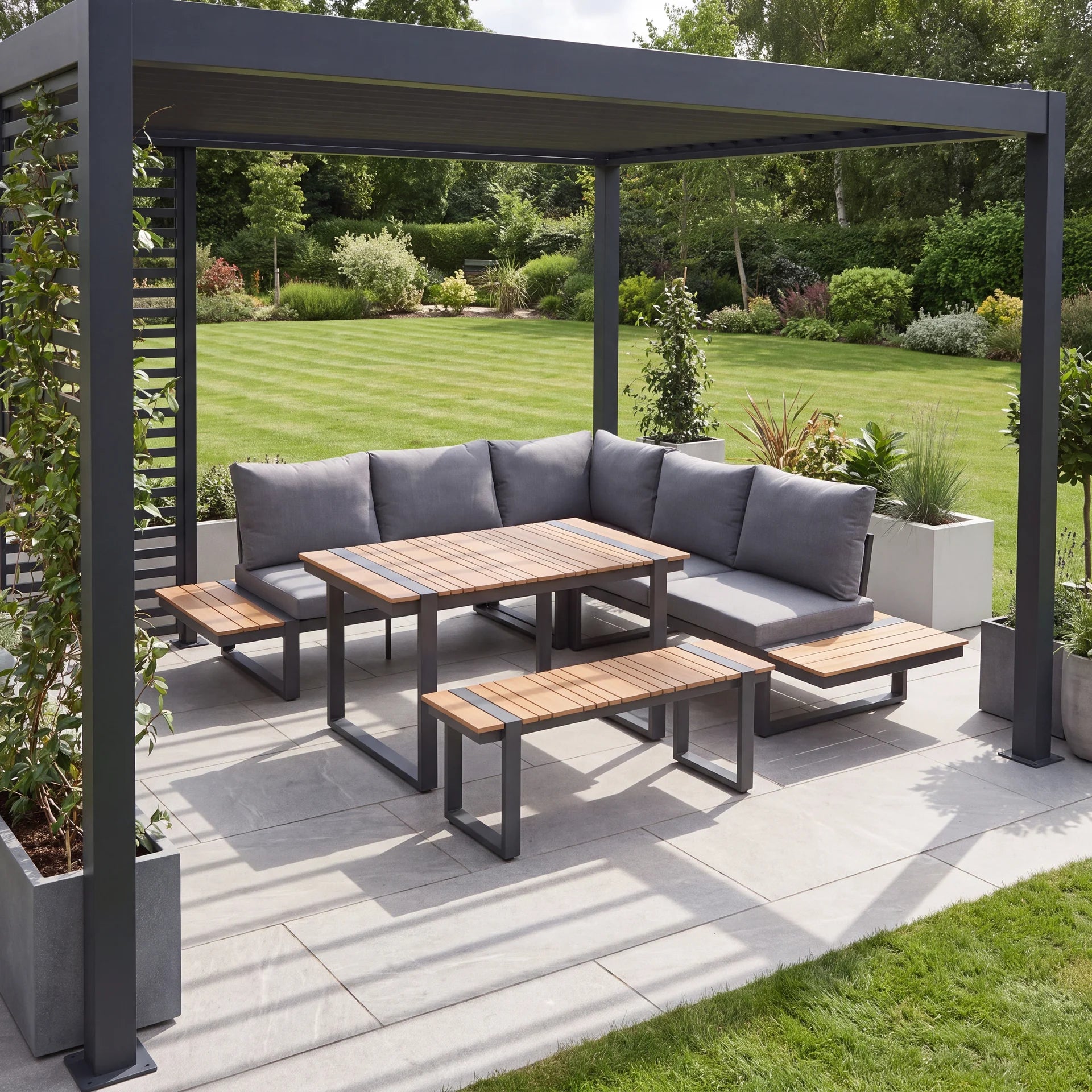Candour Sorrento Corner Sofa Dining Set with Bench