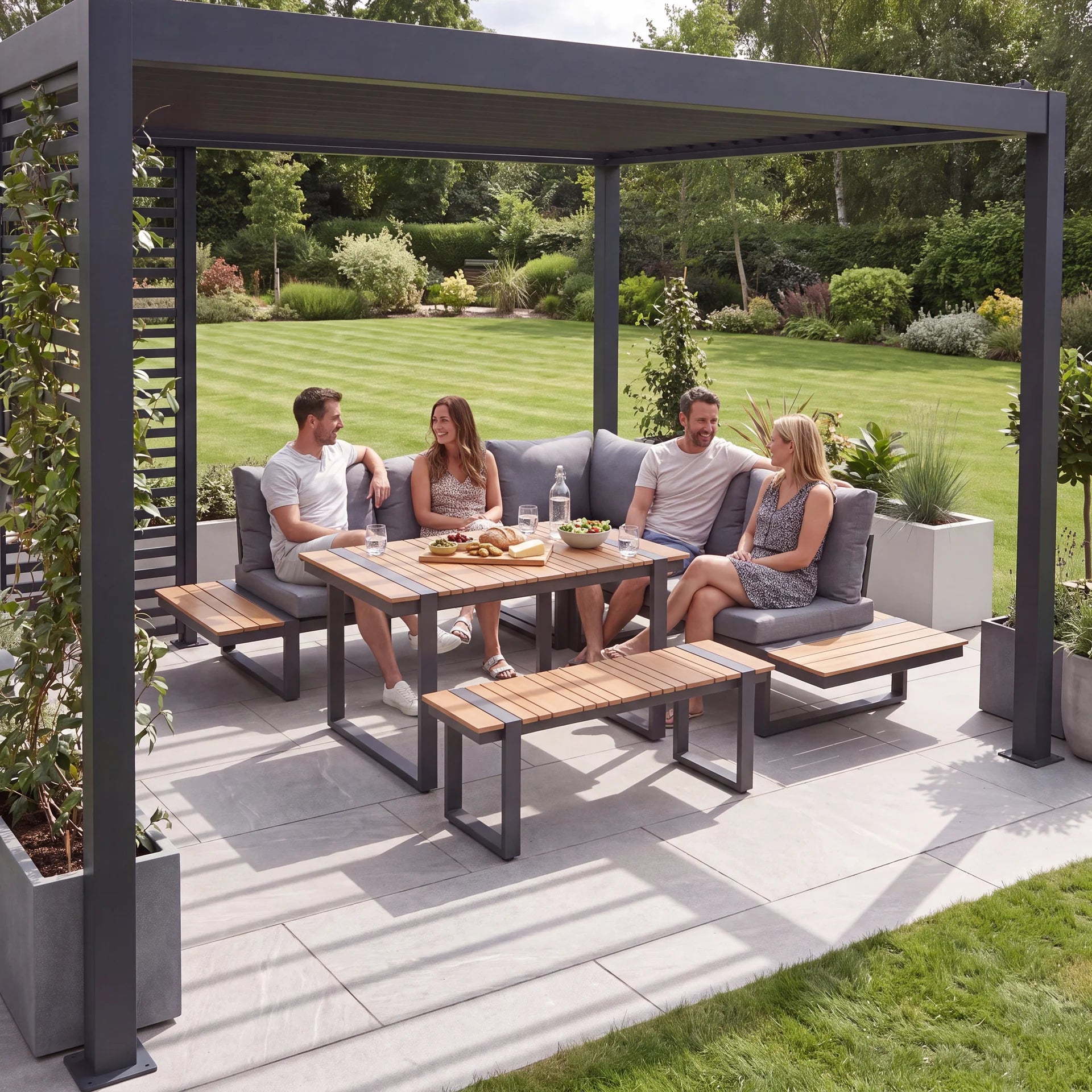 Candour Sorrento Corner Sofa Dining Set with Bench